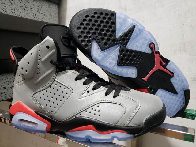 Air Jordan 6 Grey Men's Basketball Shoes-088